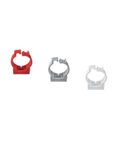 Ecoplast держатель с защелкой для труб D25, АБС, красный (50 шт) (49625-50). Держатель с защелкой для аспирационной системы. Экопласт в Химках