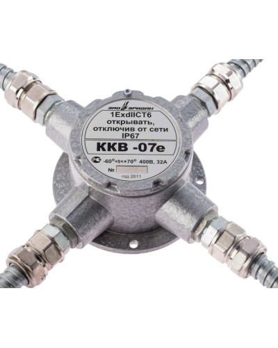 ККВ-07е-Ех-А-Р1-К-БК1, ШТ1/2+ШТ1/2+ШТ1/2+ШТ1/2. Коробка коммутационная взрывозащищенная крестообразная. Эридан в Химках