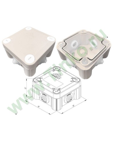 КМ-1010(П)-IP55. Коробка монтажная. Гефест в Химках