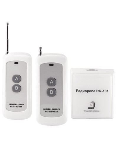 RR-101 + 2 пульта, 250-950 метров, двойное питание 12В и 220В. Комплект радиореле. ИПРо в Химках