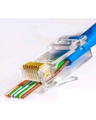 RJ-45 джек сквозной (8P8C) (100 шт). Разъем RJ-45. Прочие зарубежные в Химках