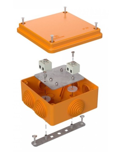 Коробка огнестойкая 100х100х50 (40-0300-FR2.5-4). Коробка огнестойкая для открытой установки. Промрукав в Химках