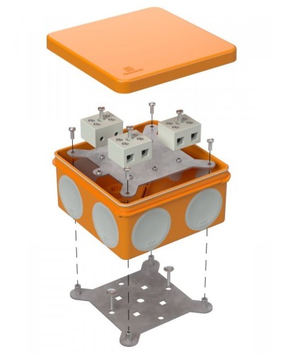 Коробка огнестойкая 100х100х50 (60-0300-FR10.0-6). Коробка огнестойкая для открытой установки. Промрукав в Химках
