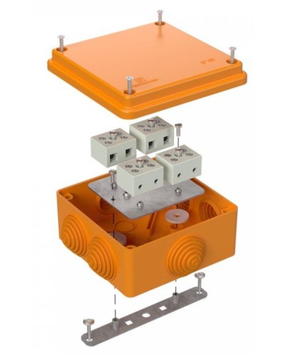 Коробка огнестойкая 100х100х50 для о/п (40-0300-FR2.5-8). Коробка огнестойкая для открытой установки. Промрукав в Химках