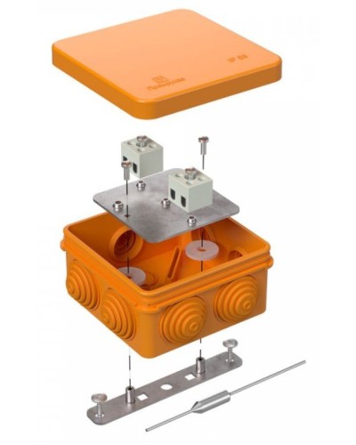 Коробка огнестойкая 80х80х40 (40-0210-FR1.5-4-П). Коробка огнестойкая для открытой установки. Промрукав в Химках