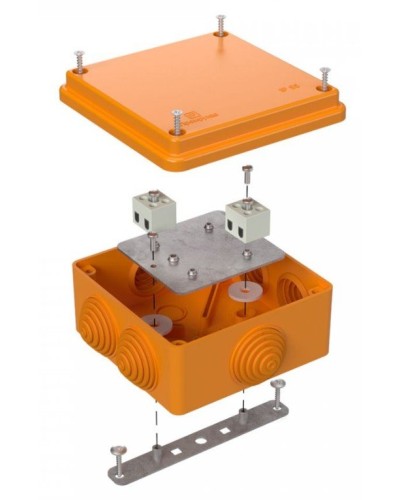 Коробка огнестойкая 100х100х50 (40-0300-FR1.5-4). Коробка огнестойкая для открытой установки. Промрукав в Химках