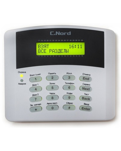 K16-LCD. Проводная клавиатура для контрольных панелей серии Норд, Hunter, Captain. Си-Норд в Химках